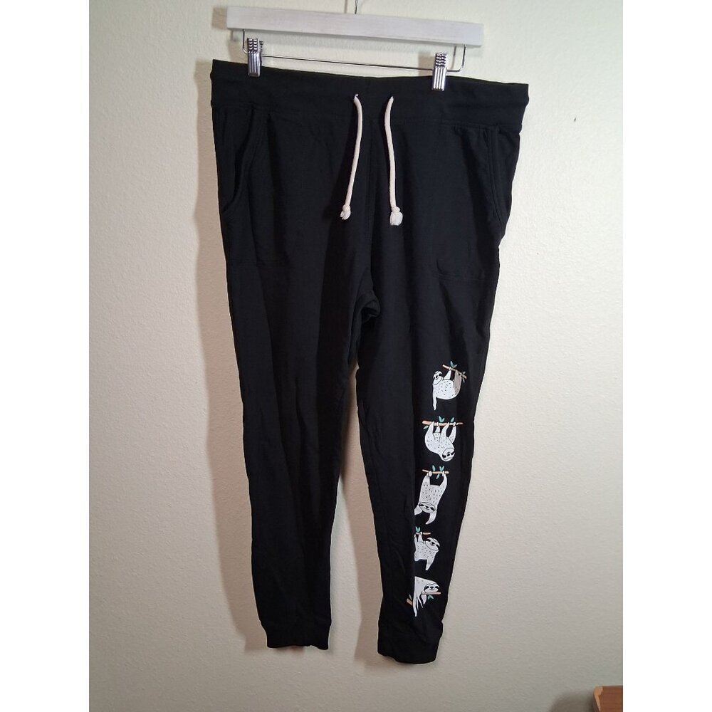 Instant Message Joggers Sweatpants Sloth Casual Lounge Activewear Pajama Size XL